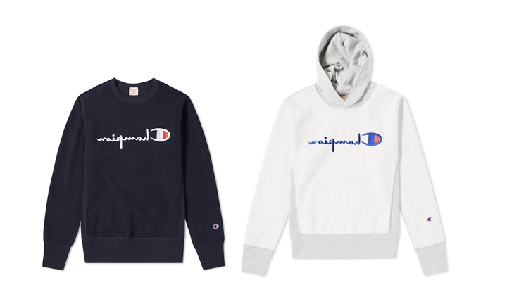 ロゴが反転したCHAMPION REVERSE WEAVE REVERSE "TERRY CREW SWEAT/TERRY HOODY" (チャンピオン リバースウィーブ　リバース "テリー クルー スウェット/フーディー")