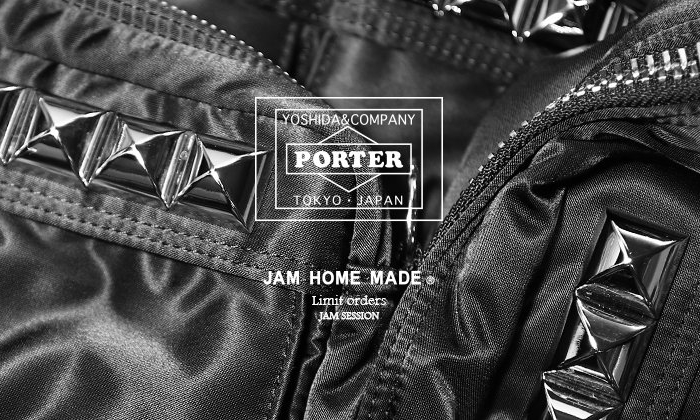 パンクを象徴するスタッズを大胆に取り入れたJAM HOME MADE × PORTER CAPSULE COLLECTIONが8/19発売 (ジャムホームメイド ポーター)