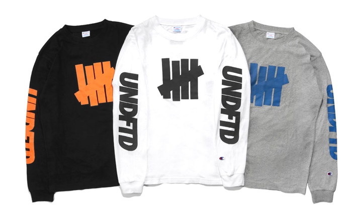 UNDEFEATED × Champion 5strike Logo L/S TEE (アンディフィーテッド チャンピオン)