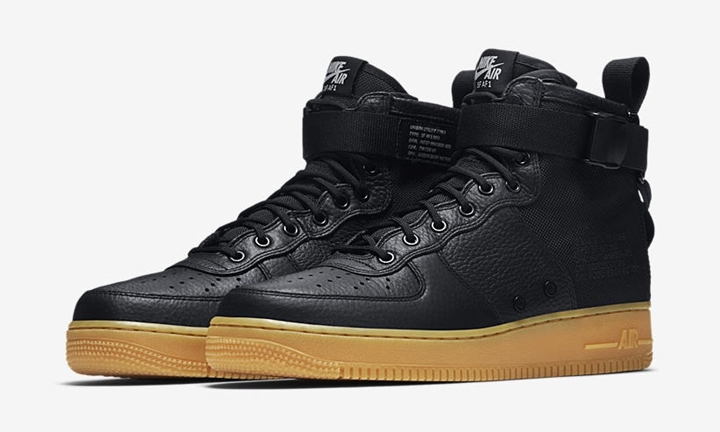 【オフィシャルイメージ】ナイキ スペシャル フィールド エア フォース 1 ミッド “ブラック/ガム” (NIKE SPECIAL FIELD AIR FORCE 1 {SFAF-1} MID “Black/Gum”) [917753-003]