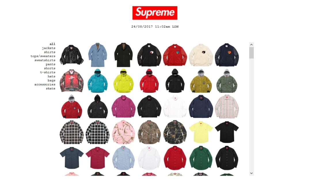 シュプリーム-SUPREME 2017 FALL/WINTER (2017年 秋冬) オンライン 海外展開スタート！