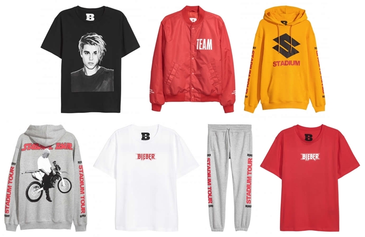 H&Mにて9/7から「ジャスティン・ビーバー - JUSTIN BEIBER」ツアーコレクションが発売！