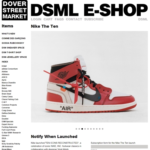 【メアド登録を】DSMLにてOFF-WHITE c/o VIRGIL ABLOH × NIKE “The Ten” (オフホワイト ナイキ)が9/18からリリース！ (オフホワイト ナイキ)