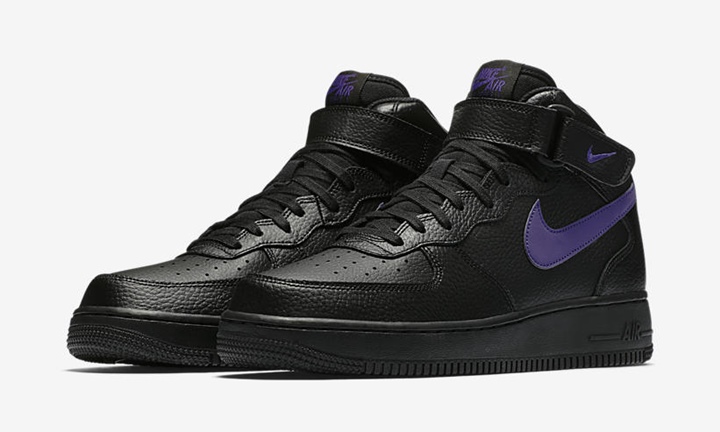 nike air force 1 mid 07 black court purple