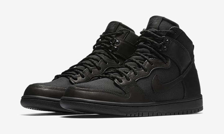 nike sb dunk high bota triple black