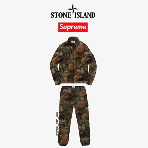 【リーク】シュプリーム × ストーンアイランド フラワーパターンのトラックスーツ (SUPREME Stone Island 2017 F/W)