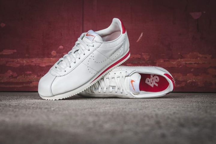 ナイキ クラシック コルテッツ レザー プレミアム "セイル/ジムレッド" (NIKE CLASSIC CORTEZ LEATHER PREMIUM "Sail/Gym Red) [861677-100]