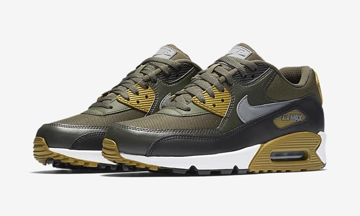 ナイキ エア マックス 90 エッセンシャル “カーゴ カーキ/ブラック” (NIKE AIR MAX 90 ESSENTIAL “Cargo Khaki/Black”) [537384-307]