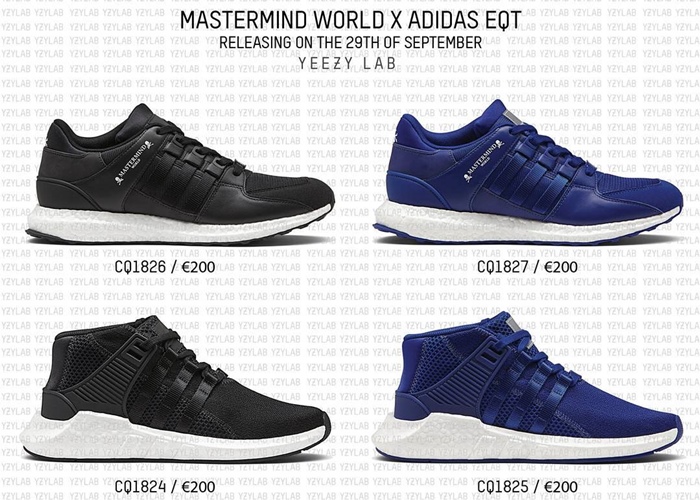 9/29発売予定！mastermind WORLD × adidas Originals EQT 4モデル (マスターマインド ワールド アディダス オリジナルス エキップメント サポート) [CQ1824,1825,1826,1827]