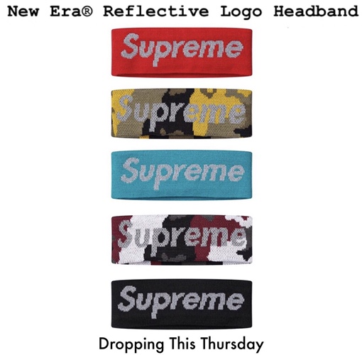 【リーク】SUPREME × New Era “Reflective headband” (シュプリーム ニューエラ “リフテレクティブ ヘッドバンド”)