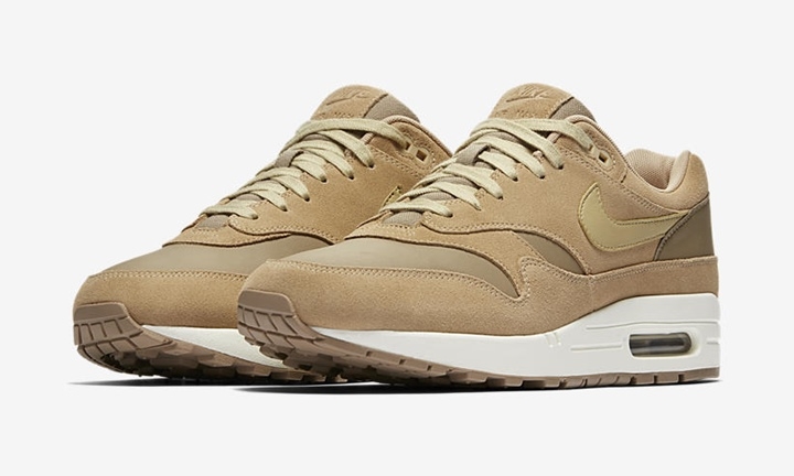 ナイキ エア マックス 1 プレミアム レザー “カーキ/チーム ゴールド” (NIKE AIR MAX 1 PREMIUM LEATHER “Khaki/Team Gold”) [AH9902-201]