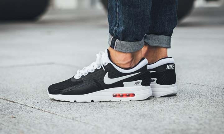 ナイキ エア マックス ゼロ エッセンシャル “ブラック/ホワイト/ソーラー レッド” (NIKE AIR MAX ZERO ESSENTIAL “Black/White-Solar Red”) [876070-010]