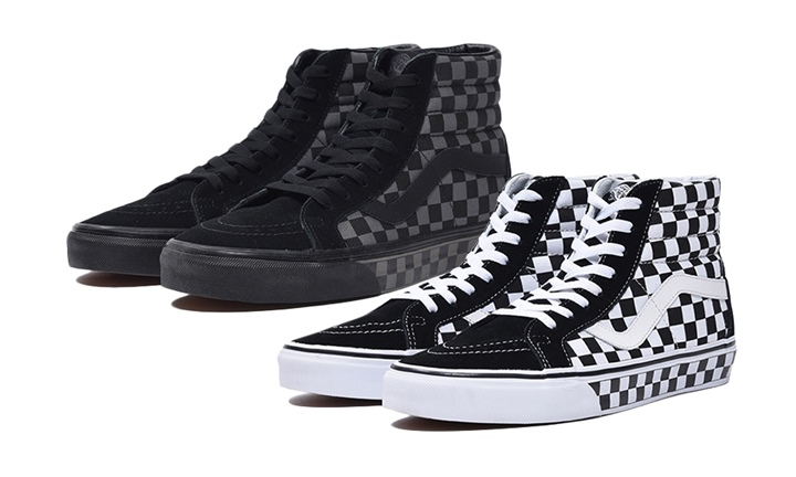 チェッカーボードをアッパーに落とし込んだVANS Sk8-Hi 2カラー (バンズ)