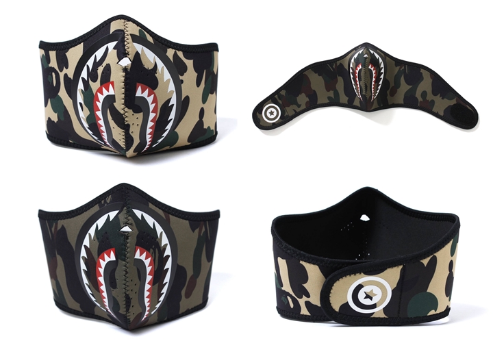 A BATHING APEから1ST CAMO+SHARKを使用した「1ST CAMO SHARK MASK」が10/14発売 (ア ベイシング エイプ)