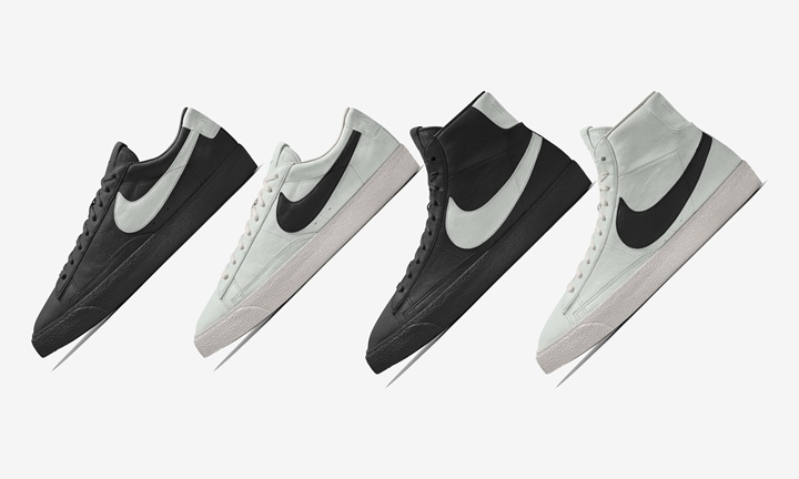 ブラック/ライトボーンのレザーに特化したNIKE iD BLAZER PREMIUM (ナイキ iD ブレーザー プレミアム)