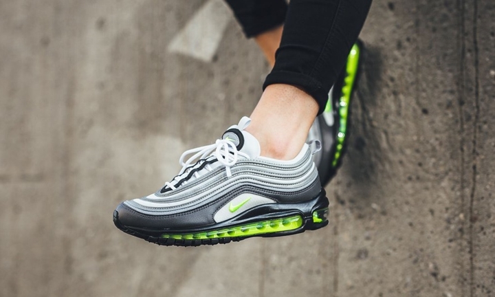 ナイキ ウィメンズ エア マックス 97 “ダーク グレー/ボルト” (NIKE WMNS AIR MAX 97 “Dark Grey/Volt”) [921733-003]