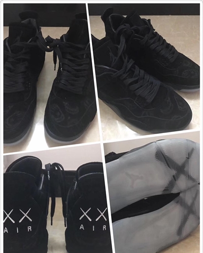 【リーク】ヒールカラーが異なるKAWS × NIKE AIR JORDAN IV “Black Suede” (カウズ ナイキ エア ジョーダン 4 “ブラック スエード”)