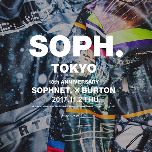 SOPH 18周年記念コラボ！"Neon City & Snow Mountain"をテーマに「BURTON Exclusive for SOPH.」が11/2から発売 (ソフネット バートン)