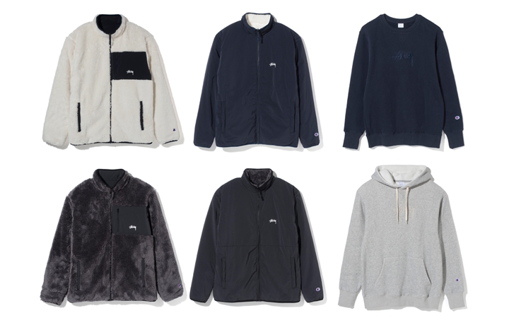 STUSSY × Champion 2017 FALL COLLECTION 第3弾！シェルパフリースジャケット/フーディー/クルーネックが発売 (ステューシー チャンピオン 2017年 秋 コレクション)