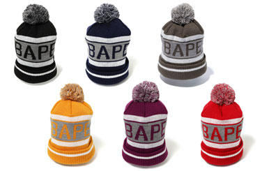 A BATHING APEからウール/ナイロン/アクリルの素材で仕上げたニットキャップ「BAPE KNIT CAP」が11/11発売 (ア ベイシング エイプ)