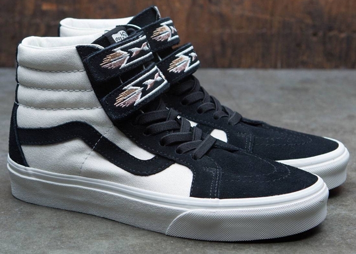 ネイティブ刺繍が施されたVANS Sk8-Hi V-NATIVE EMBROIDERY "Black/Marshmallow" (バンズ スケートハイ "ブラック/マシュマロ")