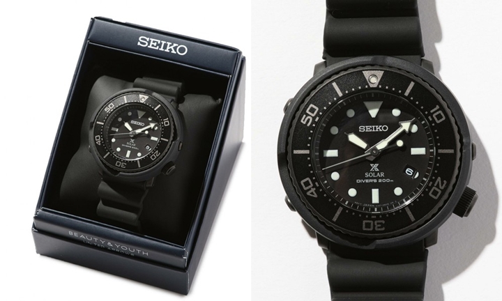 BEAUTY&YOUTH × SEIKO 別注 “DIVERWATCH BLACK”が12月下旬発売 (ビューティアンドユース セイコー)