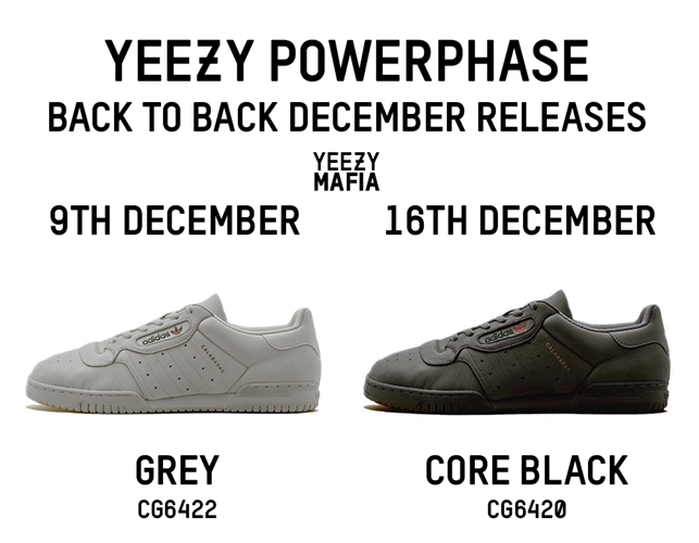 12/9、12/16発売予定！adidas Originals YEEZY POWERPHASE "Grey/Black" (アディダス オリジナルス イージー パワーフェーズ アディダス オリジナルス) [CG6420,6422]