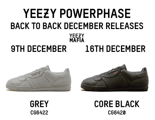 12/9、12/16発売予定！adidas Originals YEEZY POWERPHASE “Grey/Black” (アディダス オリジナルス イージー パワーフェーズ アディダス オリジナルス) [CG6420,6422]