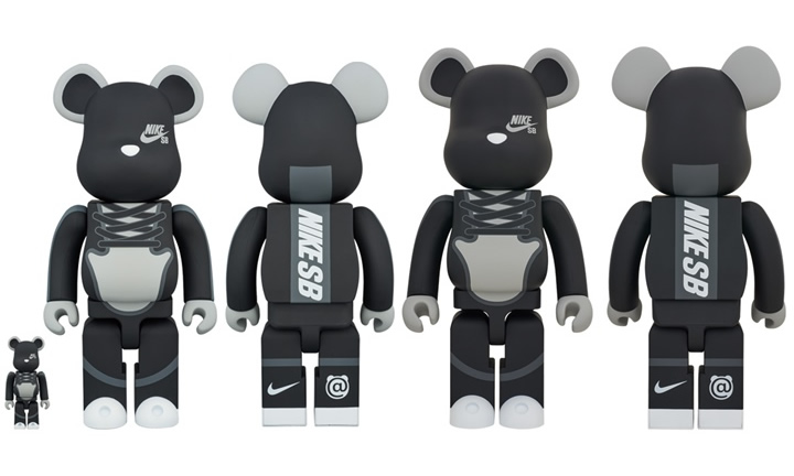 11/24発売！BE@RBRICK NIKE SB BLACK 100% & 400% / 1000% (ベアブリック ナイキ)