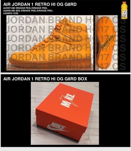 12月発売予定！ナイキ エア ジョーダン 1 レトロ ハイ “ゲータレード” オレンジ ピール (NIKE AIR JORDAN 1 RETRO “Gatorade” Orange Peel) [AJ5997-880]