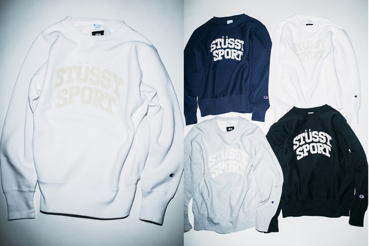 STUSSY × Champion 2017 FALL COLLECTION 第4弾！”STÜSSY SPORT”をモチーフにしたスウェットクルー/プルオーバーフーディロングコーチジャケットが発売 (ステューシー チャンピオン 2017年 秋 コレクション)