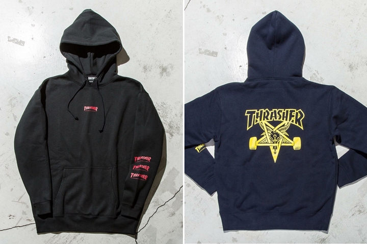 monkey time限定！THRASHERからSKATE GOAT/3連袖ロゴプリントが施された「SKATEGOAT HOODIE」が12月中旬発売 (モンキータイム スラッシャー)