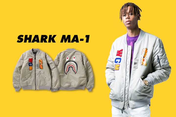 12/2発売！A BATHING APE SHARK MA-1 (ア ベイシング エイプ)