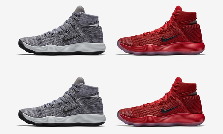 12/1発売！ナイキ リアクト ハイパーダンク 2017 フライニット EP (NIKE REACT HYPERDUNK 2017 FLYKNIT EP “Cool Grey/University Red”) [917727-007,600]