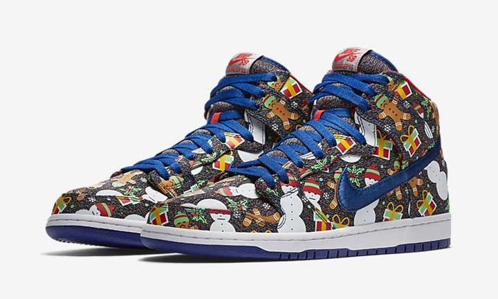 NIKE ナイキ CONCEPTS SB DUNK HIGH TRD QS UGLY CHRISTMAS SWEATER (881758-446) コンセプツ ダンク ハイ アグリー クリスマス セーター ブルーリボン アトムレッド サイズ：US10 28.0cm スニーカー コラボ【メンズ】【美品】