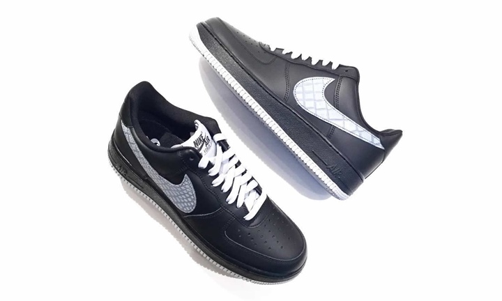 クロコスウッシュのナイキ エア フォース 1 07 ロー “ブラック/セイル” (NIKE AIR FORCE 1 07 LOW “Black/Sail”) [823511-012]