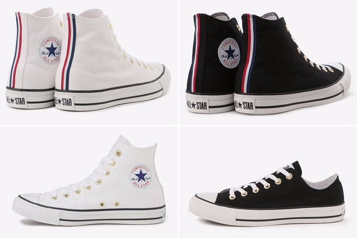 ヒールにトリコロールカラー！CONVERSE ALL STAR OX/HI "Tricolore Tape" (コンバース オールスター "トリコロール テープ")