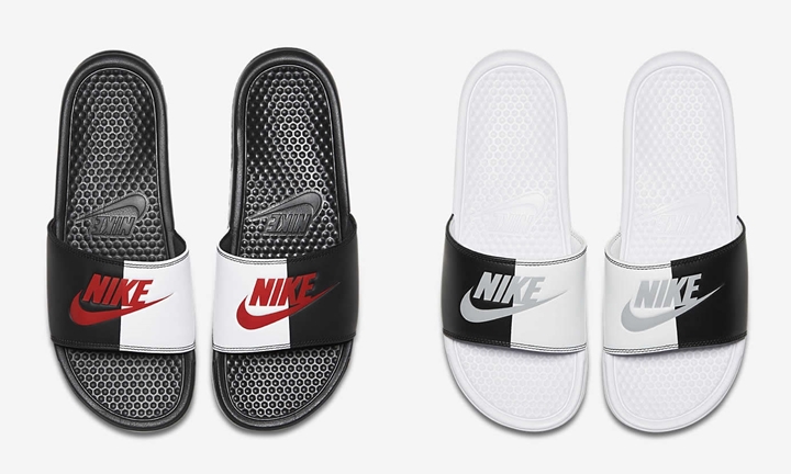 ブラック/ホワイトカラーにセパレートしたナイキ ベナッシ JDI (NIKE BENASSI JDI) [343880-006,104]