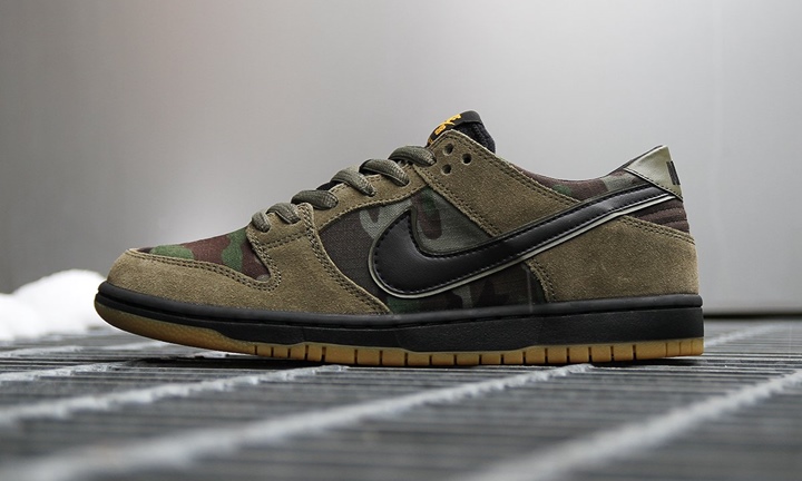 ナイキ SB ズーム ダンク ロー プロ “カモ“ ミディアム オリーブ/ブラック” (NIKE SB ZOOM DUNK LOW PRO “Camo” Medium Olive/Black) [854866-209]