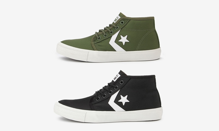 耐久性に優れたバリスティックナイロンを採用した XLARGE × CONVERSE CHEVRONSTAR CK NL MID (エクストララージ コンバース)