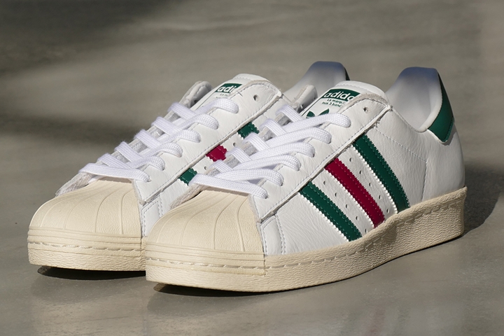 2018年 春モデル！adidas Originals SUPERSTAR 80s “White/Collegiate Green/Mystery Ruby” 2018 SPRING (アディダス オリジナルス スーパースター “ホワイト/カレッジグリーンミステリールビー”) [CQ2654]