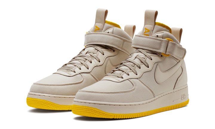 2018年 春モデル！ナイキ エア フォース 1 ミッド 07 キャンバス “ブラック/メタリック ゴールド” (NIKE AIR FORCE 1 MID ’07 CANVAS “Desert Sand” 2018 SPRING) [AH6770-002]