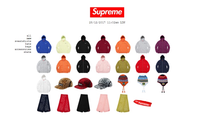 12/30発売！シュプリーム (SUPREME) 2017 FALL/WINTER レギュラーアイテム一覧！