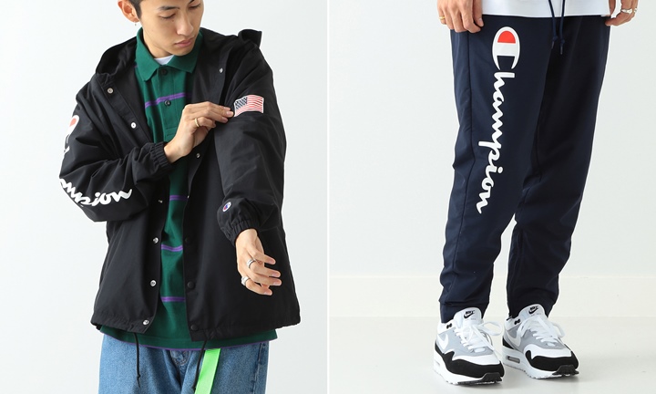 Champion × BEAMS 別注！ビッグロゴ ナイロンコーチジャケット/ビッグロゴ ナイロンパンツが2018年2月中旬発売 (チャンピオン ビームス)