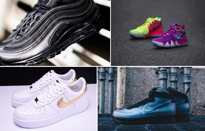 【まとめ】2018/1/6発売の厳選スニーカー！(NIKE AIR FORCE 1 LOW CR7 “Golden Patchwork”)(AIR MAX 97 “Black/Anthracite”)(AIR FORCE 1 FOAMPOSITE CUPSOLE “Light Carbon”)(KYRIE 4 EP “CONFETTI”)他