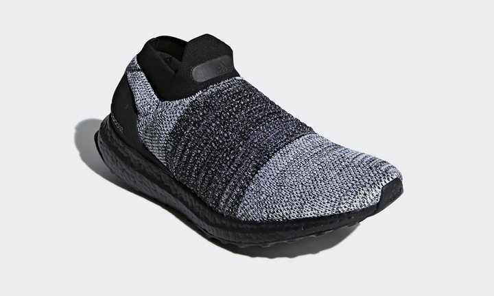 ultra boost laceless black and white