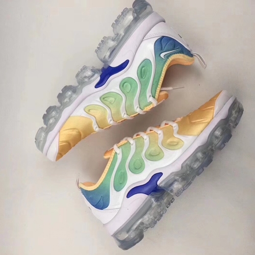 vapormax plus blue and green