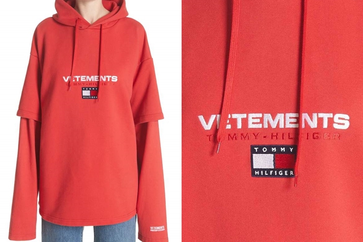 VETEMENTS x TOMMY HILFIGER "Double Sleeve Hoodie" (ヴェトモン トミー ヒルフィガー)