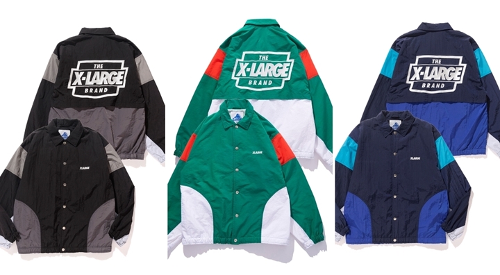 XLARGE 2017 SPRINGで展開されたNYLON TEAM JACKETをベースにしたコーチジャケットが1月中旬発売 (エクストララージ)