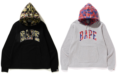 A BATHING APEから2018年 シーズン 新柄"CHECK CAMO"をあしらったプルオーバーフーディ「CHECK CAMO WIDE PULLOVER HOODIE」が1/13発売 (ア ベイシング エイプ)